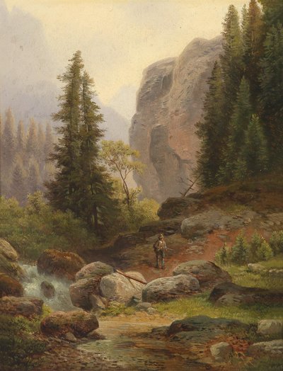 A Hunter in the High Mountains by Carl Hasch